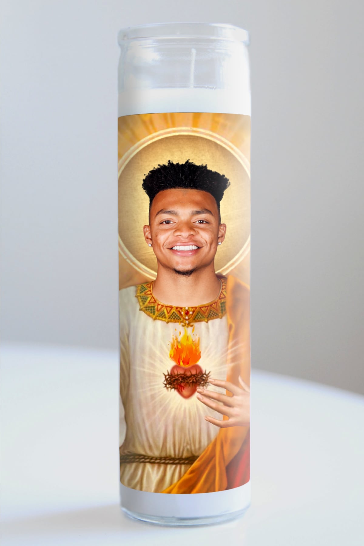 Jalen Hurts Prayer Candle – Tainted Saint LLC