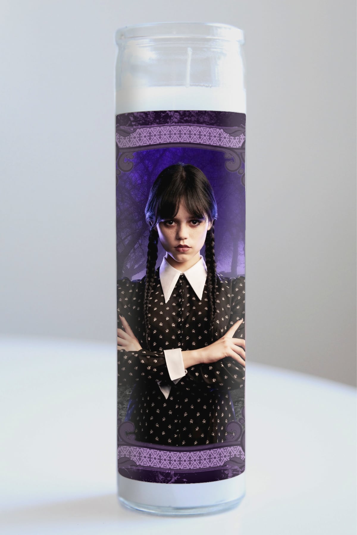 Wednesday Addams (Wednesday) Purple Framed Candle – Illuminidol